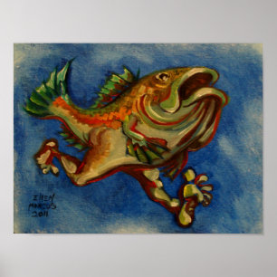 Fische mit Legen Poster