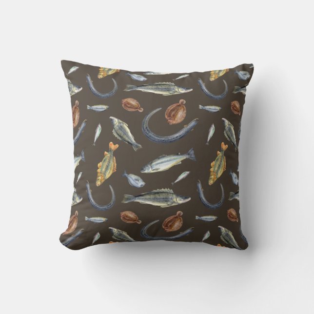 Fische mit zwei Geschmacksrichtungen Aallachs Flou Kissen (Vorderseite)