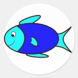 Fische Runder Aufkleber