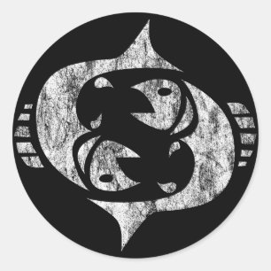 Fische Runder Aufkleber