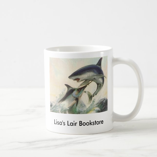 Fische - schwarzer Speerfisch-u. Kaffeetasse (Rechts)
