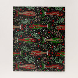 Fische Schwimmen Rot und Grün Weihnachten Brook Fo