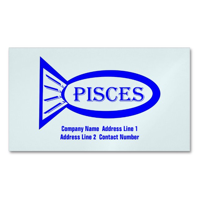 Fische Star Sign Fish Custom Magnetische Visitenkarte (Vorderseite)