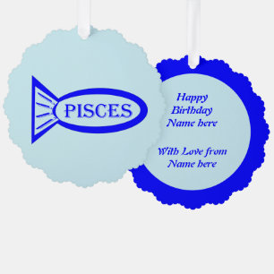 Fische Star Sign Fish Custom Ornament Karte