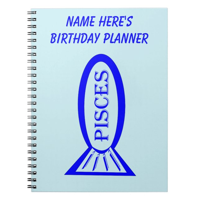 Fische Star Sign Fish Notebook Notizblock (Vorderseite)