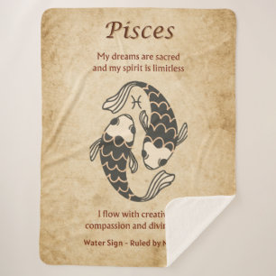 Fische-Sternzeichen mit Affirmationen Sherpadecke