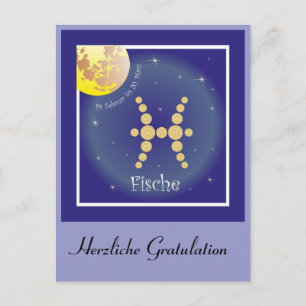Fische Sternzeichen Postkarte