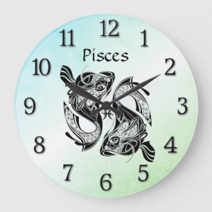 Fische Sternzeichen Uhr Grün