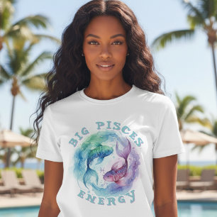 Fische Sternzeichen Wasserfarben Fisch Astrologie T-Shirt