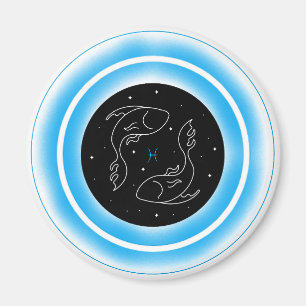 Fische-Symbol – Minimales Astrologie-Emblem Magnet