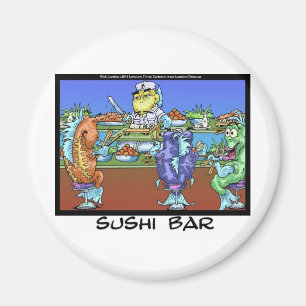 Fische treffen Märkte AKA Sushi Bar Lustige Gesche Magnet