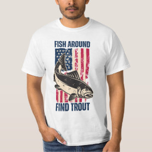 Fische um Forellen Angelliebhaber T-Shirt