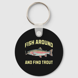 Fische umher und finde Forelle Lustige rauchende R Schlüsselanhänger