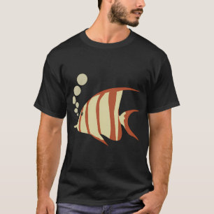 Fische und Blasen (creme-gelb-orange und braun) T-Shirt