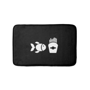 Fische und Chips Badematte
