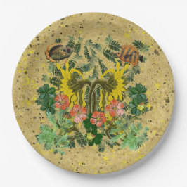 Fische und Florale Pappteller