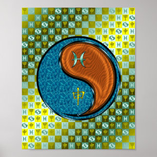 Fische und Holzfresser Poster