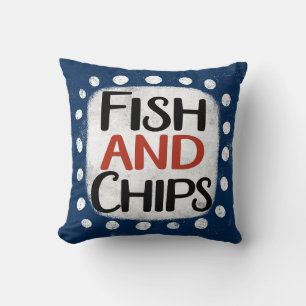 Fische und Hühner Kissen