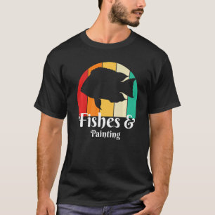 Fische und Malerei T-Shirt