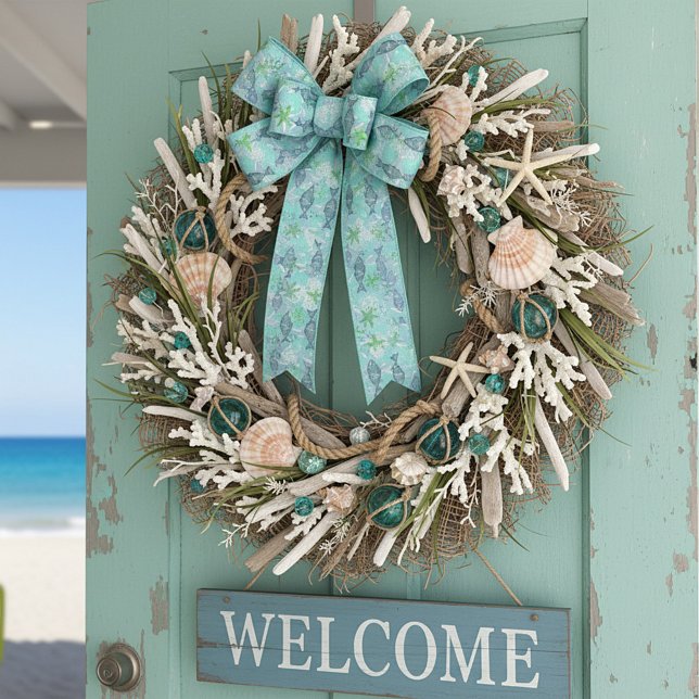 Fische und Muscheln Satinband (Von Creator hochgeladen)