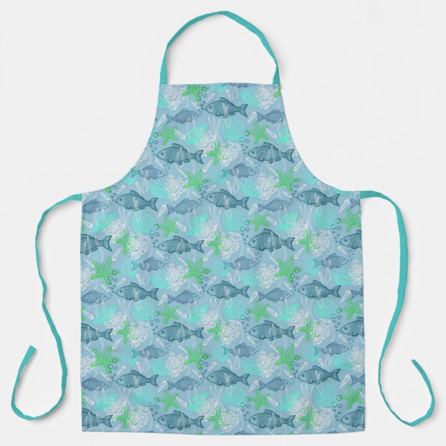 Fische und Muscheln Schürze (Vorderseite)