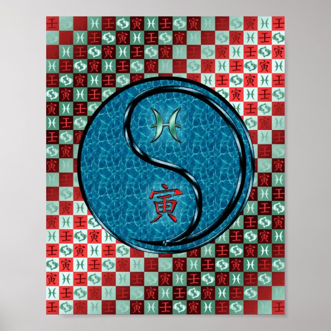 Fische und Wasser Tiger Poster (Vorne)