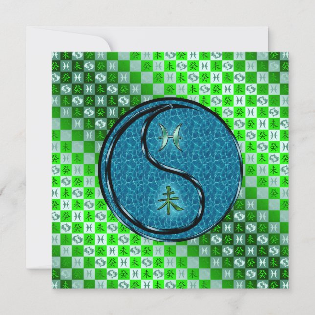 Fische und Wasserziege Karte (Vorderseite)