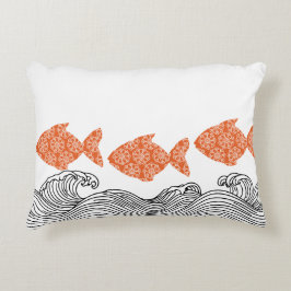 Fische und Wellen Dekokissen