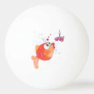 Fische und Wurmfische Liebe Romantische Pingpong B Tischtennisball