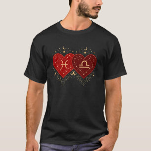 Fische Waage Liebes-Shirt Romantischer Valentinsta T-Shirt