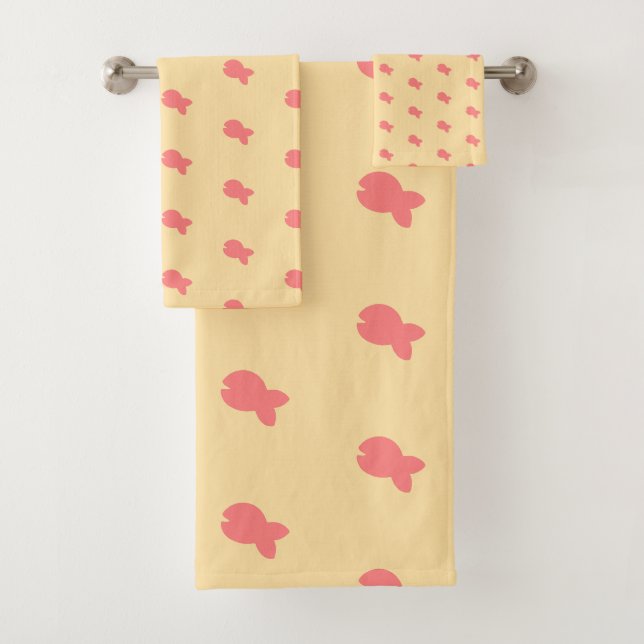 Fische wiederholen Kinder Baby Bath Handtuch Set (Insitu)
