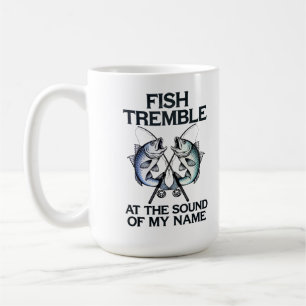 "Fische zittern Funny Fishing Zitat Design für Ang Kaffeetasse