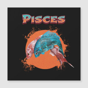 Fische-Zodiac-Horoskop Wasser Astrologie Zeichen Magnetkarte