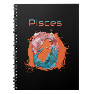 Fische Zodiac Horoskop Wasserastrologie Zeichen Notizblock