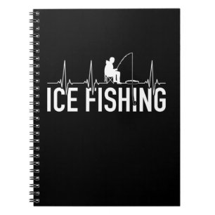 Fischeisfischen Herzschlag Notizblock