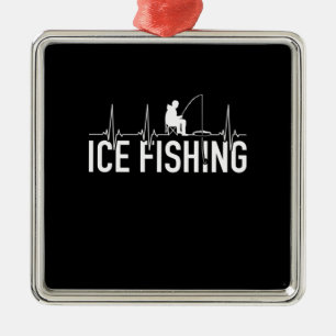 Fischeisfischen Herzschlag Ornament Aus Metall
