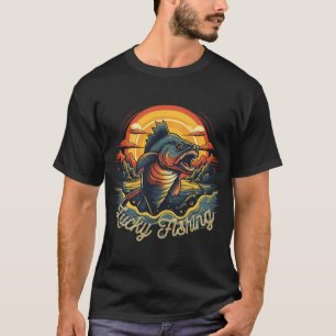 Fischen ärgerlicher Fisch glückliches Fischen T-Shirt