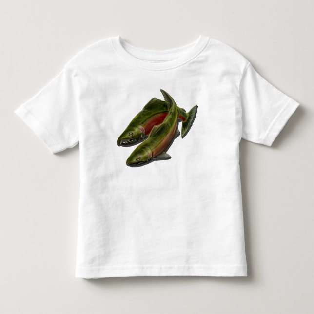 Fischen-Baby-Shirt-Lachsfischer-Kleinkind-Shirt Kleinkind T-shirt (Vorderseite)