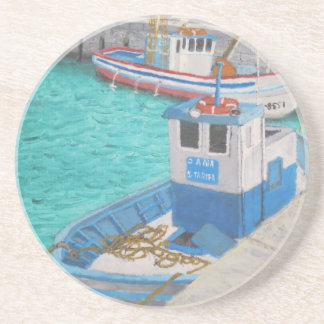 Fischen Boot-Tarifa Spanien Sandstein Untersetzer
