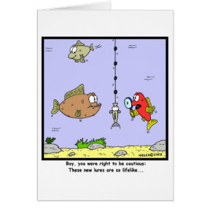 Fischen-Cartoon: Köder