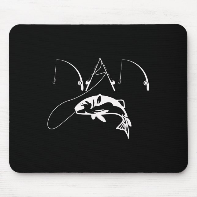 Fischen Daddy Fathers Day Shirt Mousepad (Vorne)