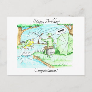 Fischen - Der große! Yippee! Postkarte