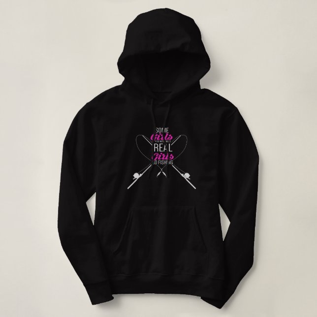Fischen einige Mädchen spielen mit Puppen echten M Hoodie (Design vorne)