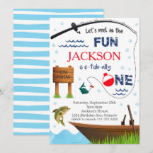 Fischen Einladung zum 1. Geburtstag