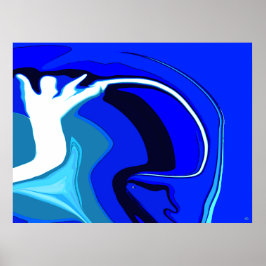 Fischen-Engels-abstraktes Plakat