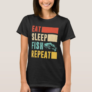Fischen Essen Schlafen Fischen Wiederholen Für Män T-Shirt