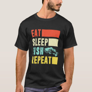Fischen Essen Schlafen Fischen Wiederholen Für Män T-Shirt