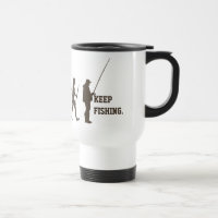 Fischen-Evolution - lustige Fischer-Tasse
