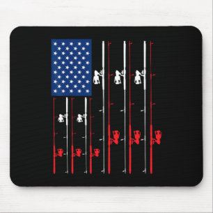Fischen Fang Flag Shirt Niedlich Fisch Jagd Gesche Mousepad
