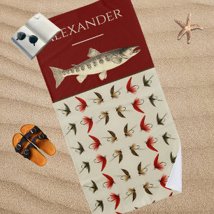 Fischen Fischen Rustikale Lachs Strandtuch